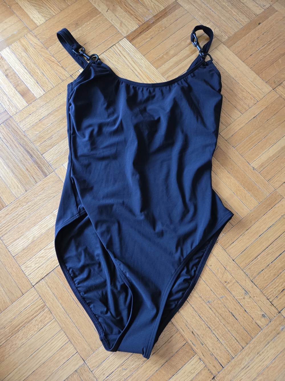 Brand New With Tags Tory Burch Black One-Piece Clip Tank Swimsuit